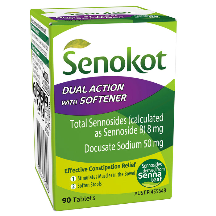 Senokot Dual Action 90 Tablets.