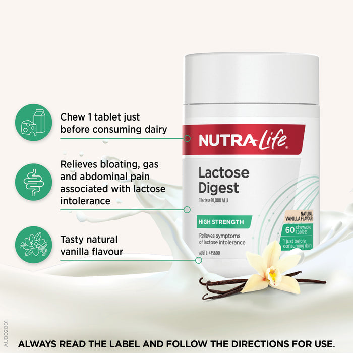 Nutra-Life Lactose Digest 60 Tablets.