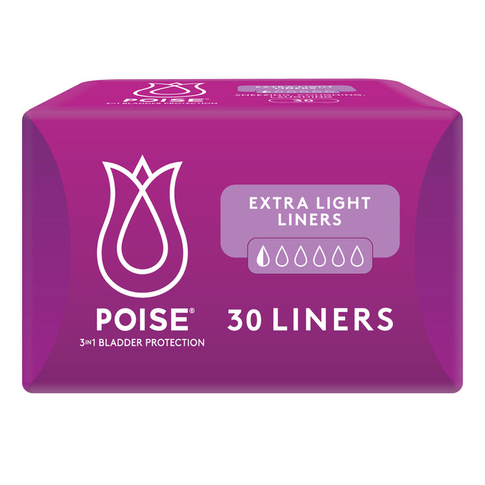 Poise Panty Liners Extra Light 30