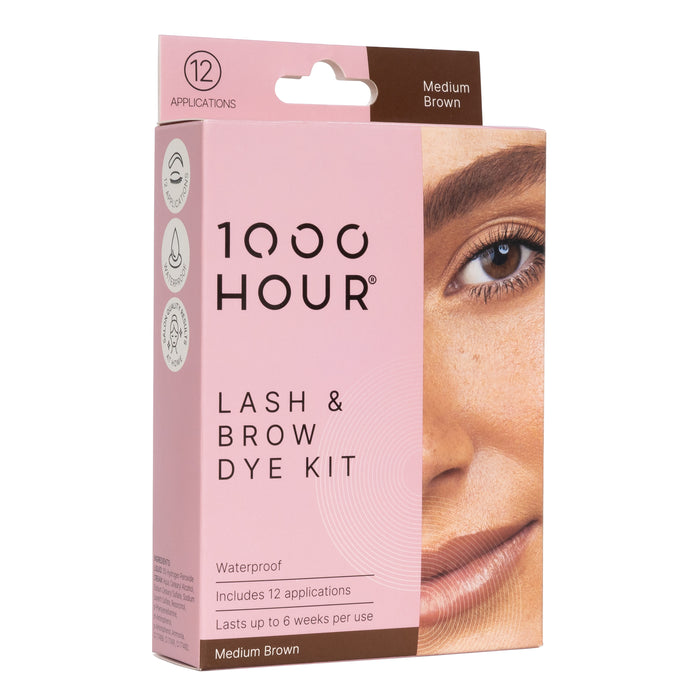 1000 Hour Eyelash and Brow Dye Kit Medium Brown