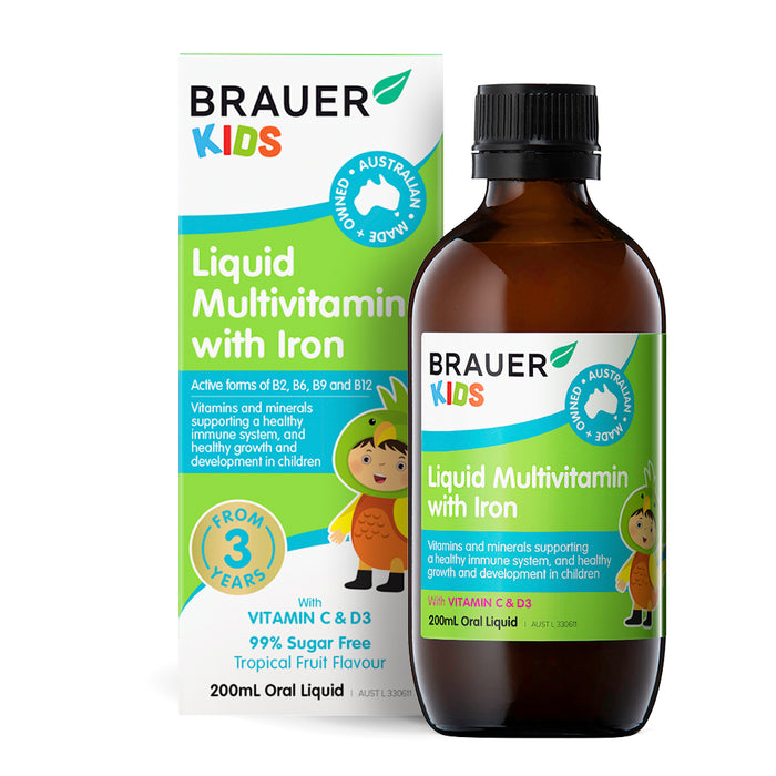 Brauer Kids Liquid Multivamin with Iron 200ml