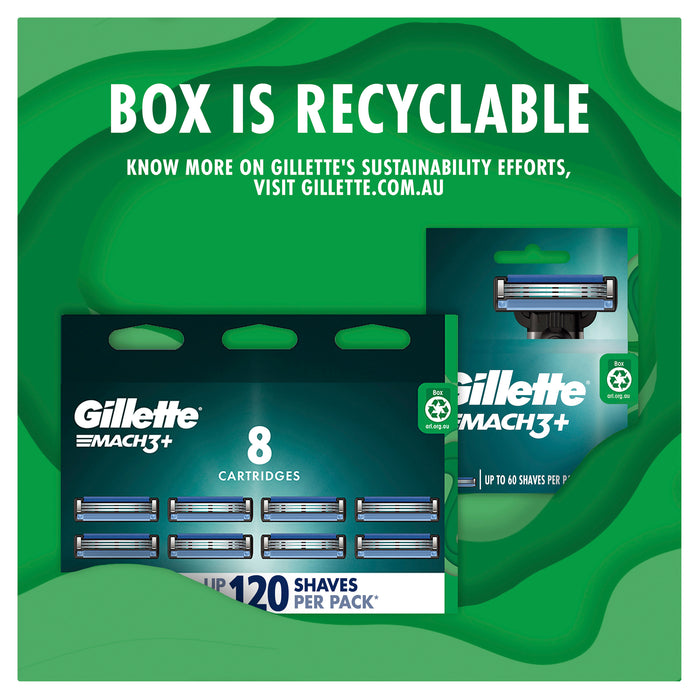 Gillette Mach 3 Manual Razor and 2 Blades