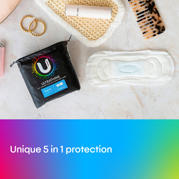 U By Kotex Ultrathins Pads Regular 14