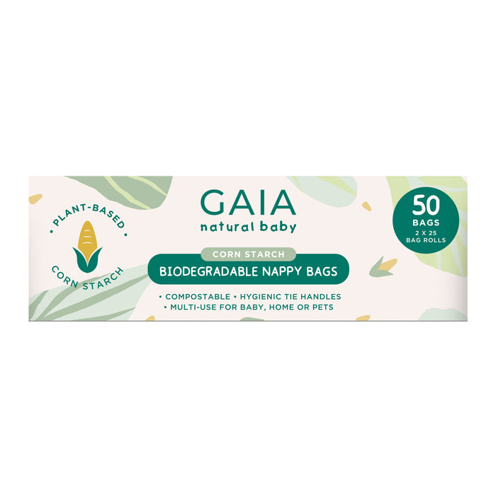 Gaia Natural Baby Biodegradable Nappy Bags 50