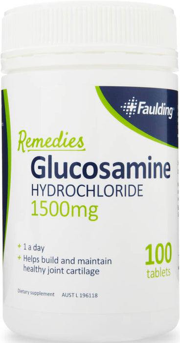 Faulding Remedies Glucosamine  HCL 1500mg 100 Tablets