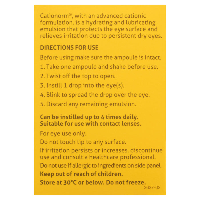 Cationorm Prefilled Single Dose 30x4ml