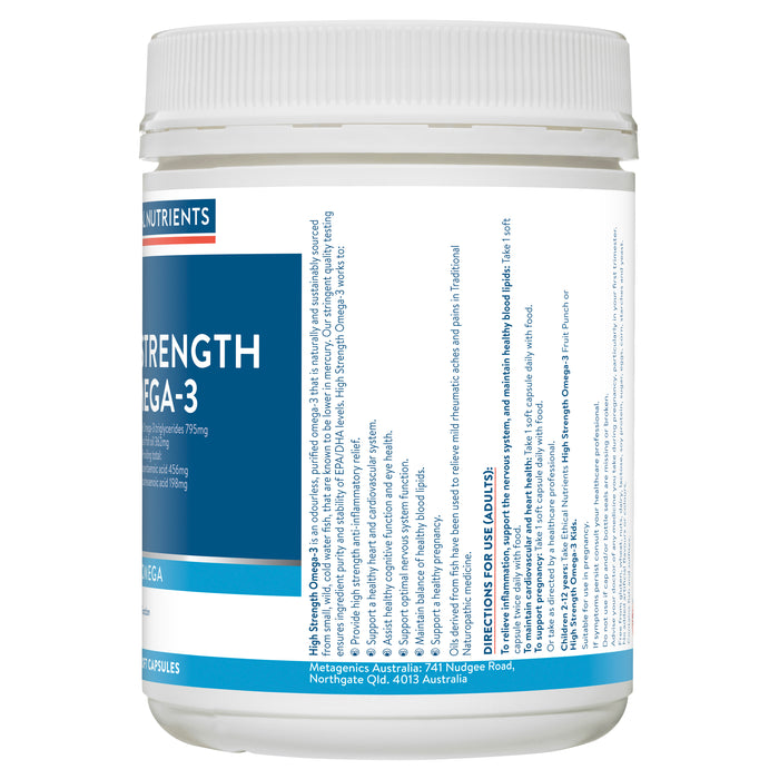 Ethical Nutrients Hi-Strength Fish Oil 220 Capsules