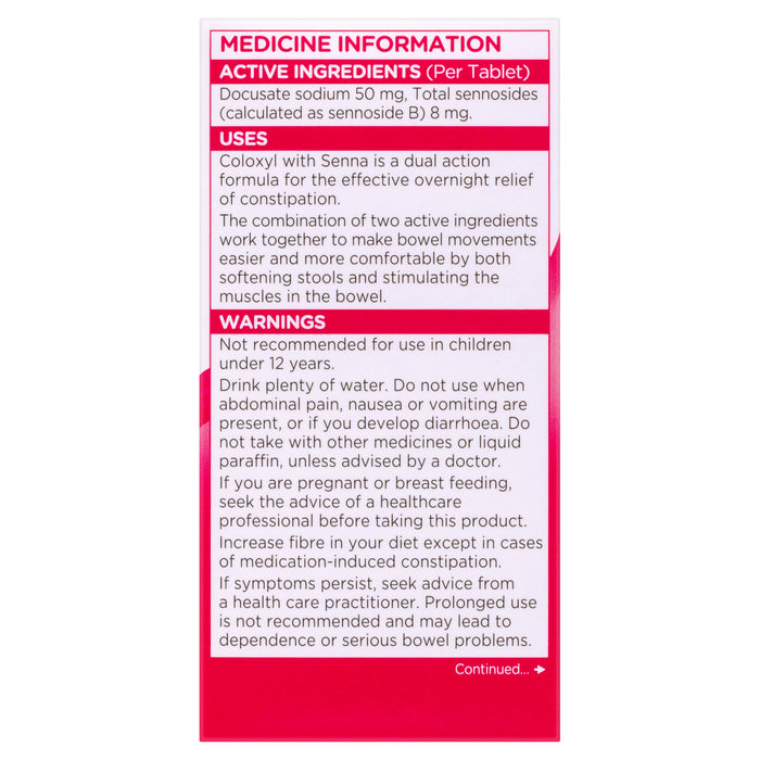 Coloxyl & Senna Tablets 90.