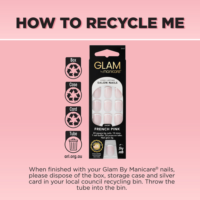 Glam By Manicare 427 French Pink Short Square Kit