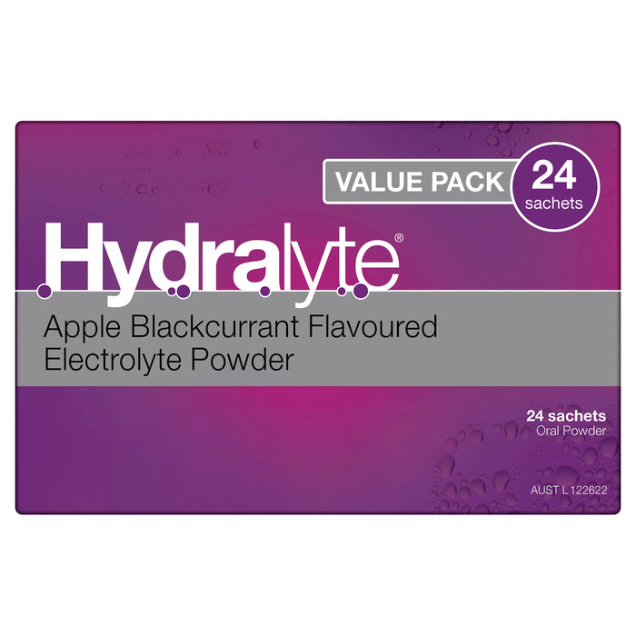Hydralyte Sachets Apple Blackcurrant 4.9g x 24