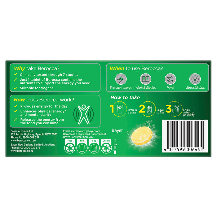 Berocca Energy Effevecent Mango & Orange 30 Tabs