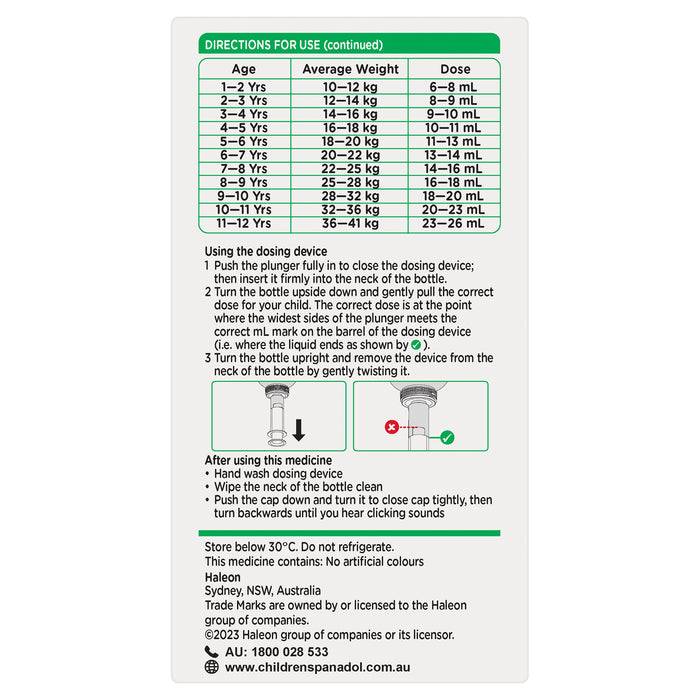 Panadol Children's 1-5 Years Strawberry 100ml