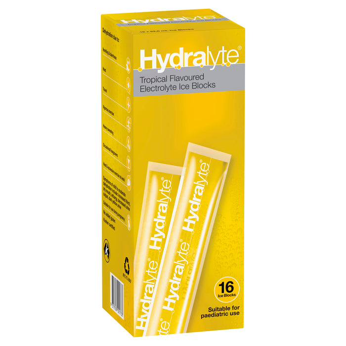 Hydralyte Rehydration Ice Blocks Tropical 16