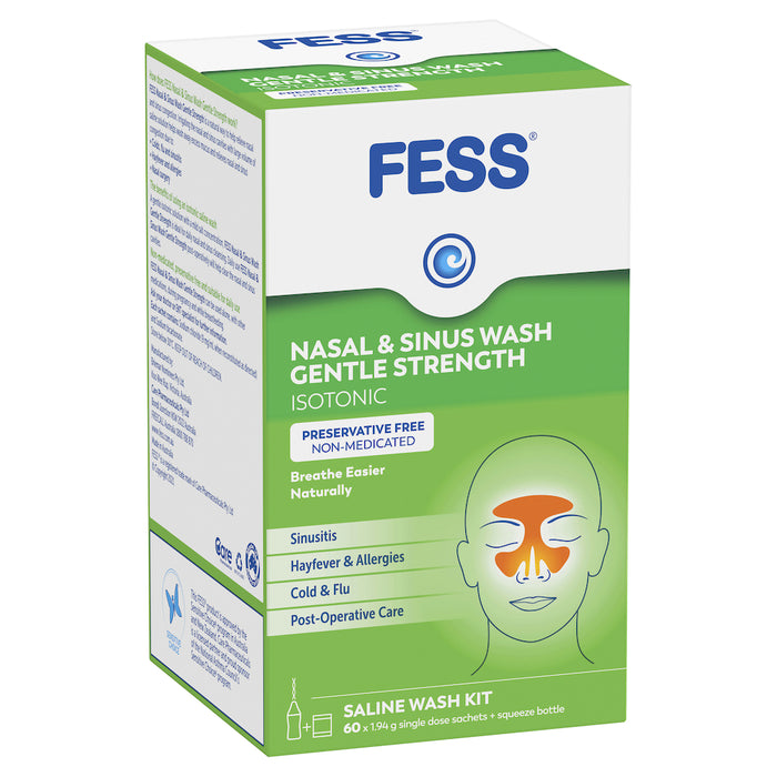 Fess Sinu Cleanse Gentle Cleansing Daily Wash Kit 60