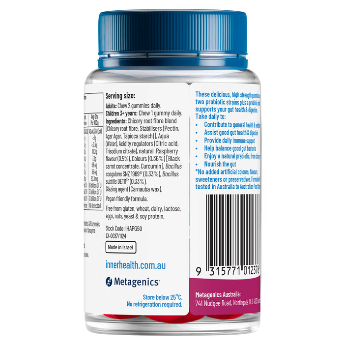 Inner Health Adult Raspberry Probiotic 50 Gummies