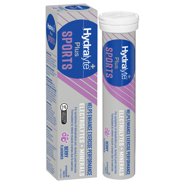 Hydralyte Plus Sport Berry 20 Effervescent Tablets