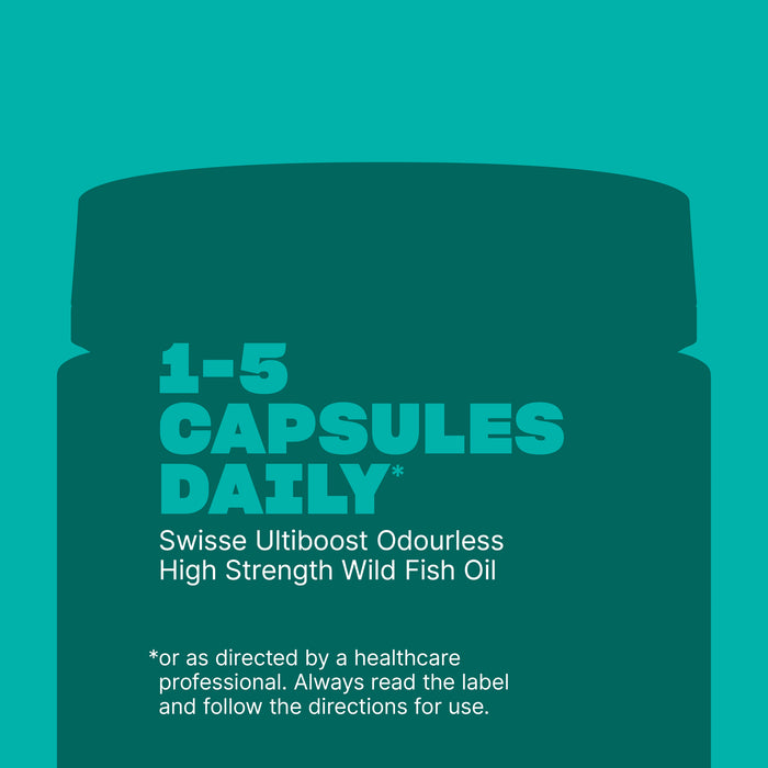 Swisse Ultiboost Odourless Hi-Strength Wild Fish Oil 1500mg 400 Capsules