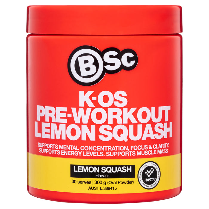 Body Science BSC K-OS Pre Workout Lemon Squash 300g