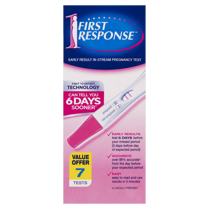 First Response Instream  6+1 Pregnancy Test Test