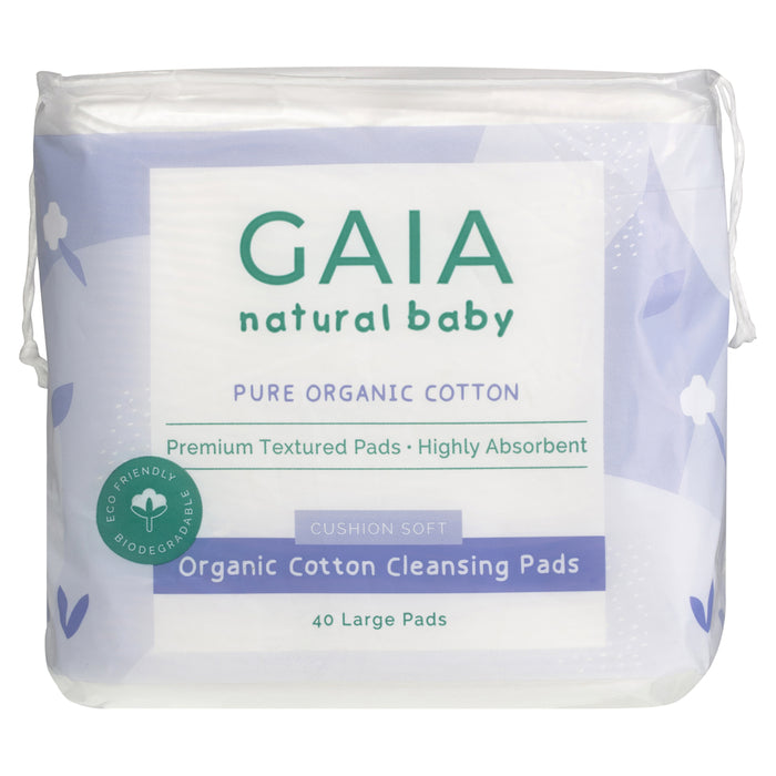 Gaia Baby Org Cotton Cleansing Pads 40 Large Pads