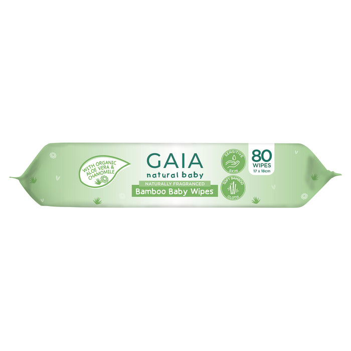 Gaia Natural Baby Bamboo Baby Wipes 80