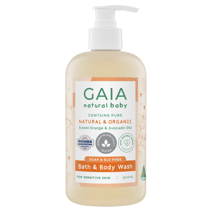 Gaia Natural Baby Bath and Body Wash 500ml