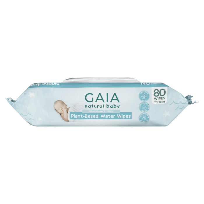 Gaia Natural Baby Plant-Based Baby Wipes 80 Pack