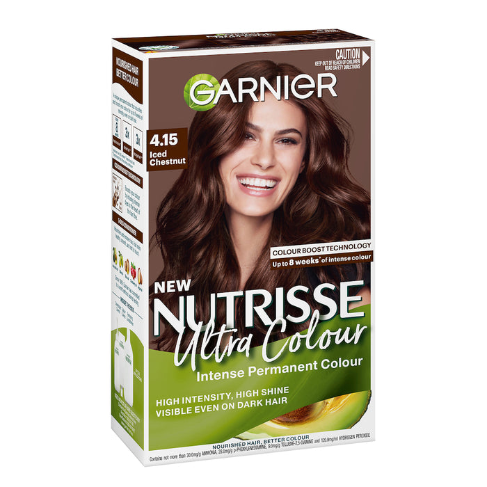 Garnier Nutrisse 4.15 Iced Chestnut Mohogany Ash Brown