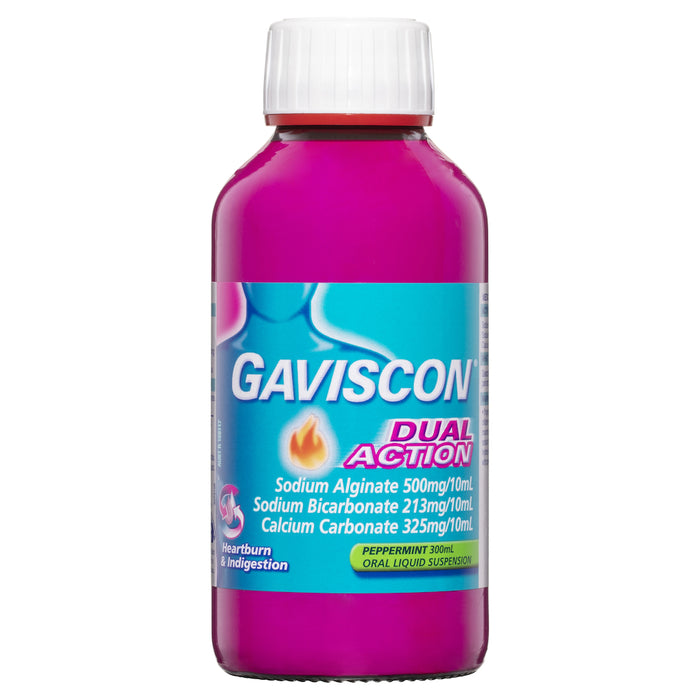 Gaviscon Dual Action Liquid Pepermint 300ml