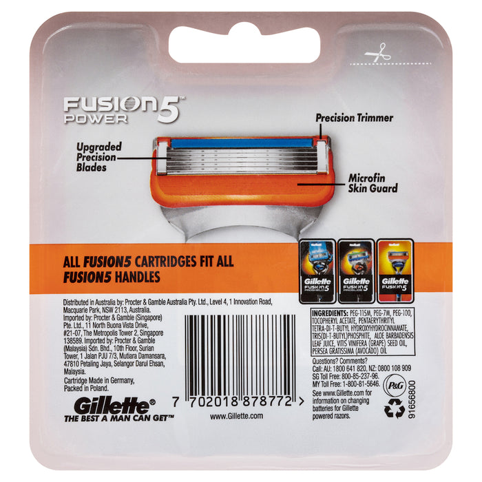 Gillette Fusion Power Refill Blades 4 Pack