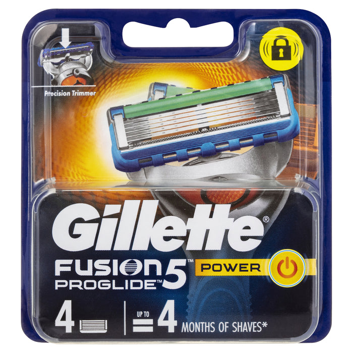 Gillette Fusion Proglide Power Refill Blades 4 Pack