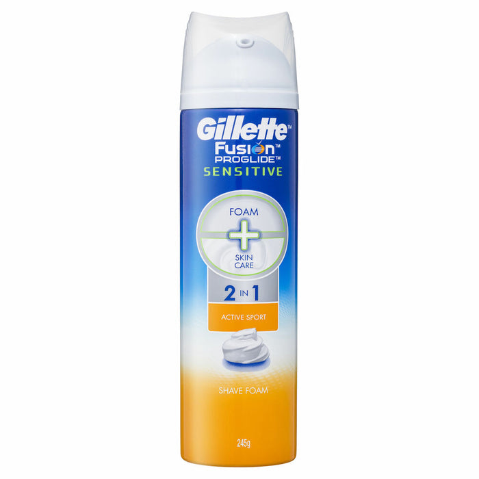 Gillette Fusion Proglide Sensitive Shaving Foam Active Sport 245g