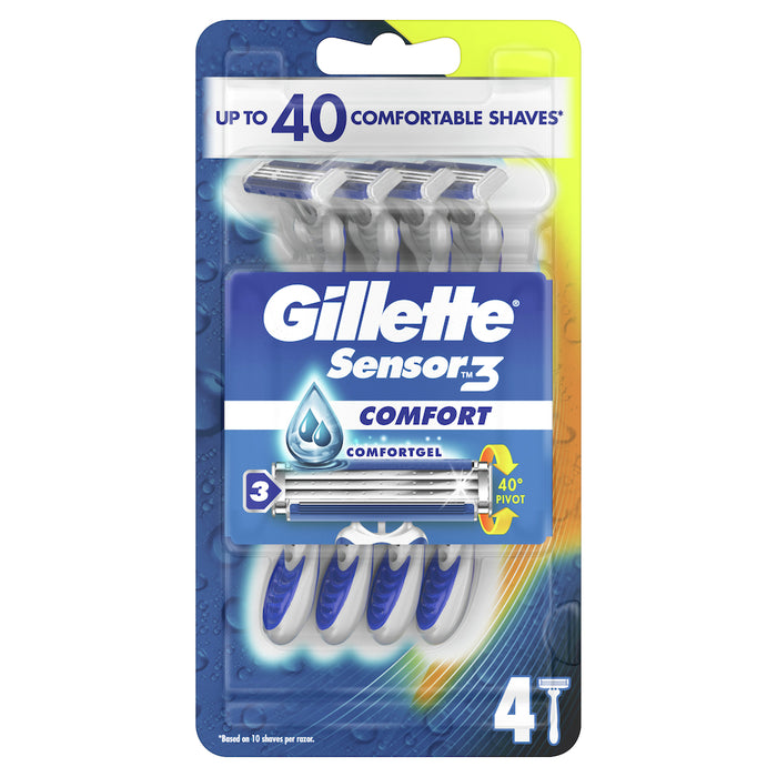 Gillette Sensor 3 一次性剃须刀 4 件装