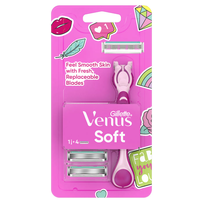 Gillette Simply Venus Hybrid Razor 4 Up