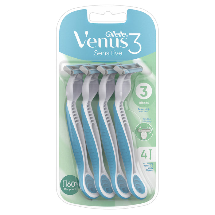 Gillette Venus Simply3 Disposable Razors Sensitive 4 Pack