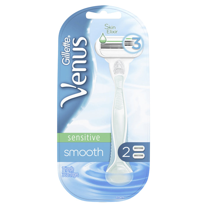 Gillette Venus Smooth Razor Sensitive With 2 Cartridges