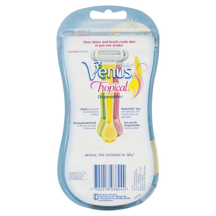 Gillette Venus Tropical Disposable Razors 3 Pack