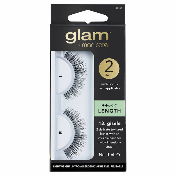 Glam By Manicare Gisele Lashes  2 Pack With Applicator