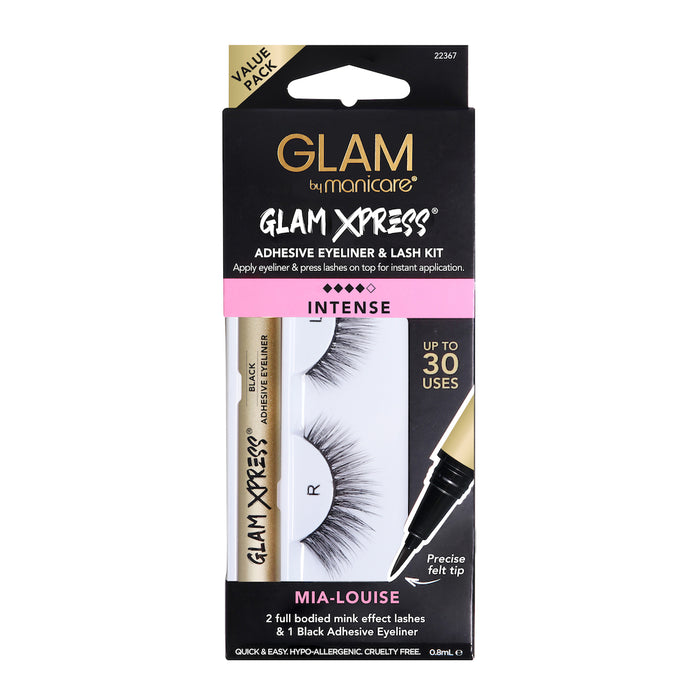 Glam By Manicare Intense Adhesive Eyeliner Lash Kit