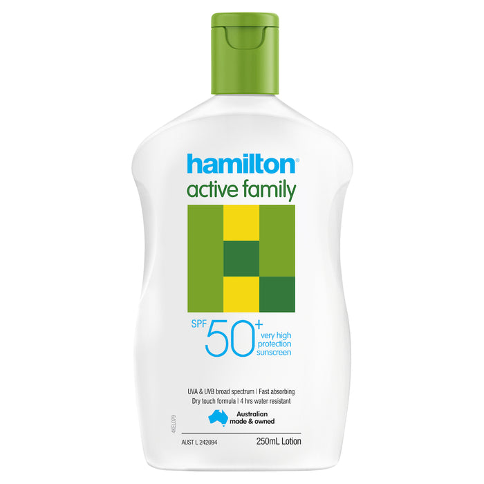 Hamilton Sunscreen Active Family Lotion SPF 50+ 250ml