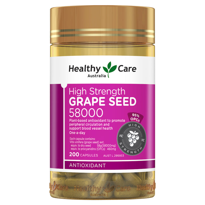 Healthy Care Grape Seed 58000 200 Capsules