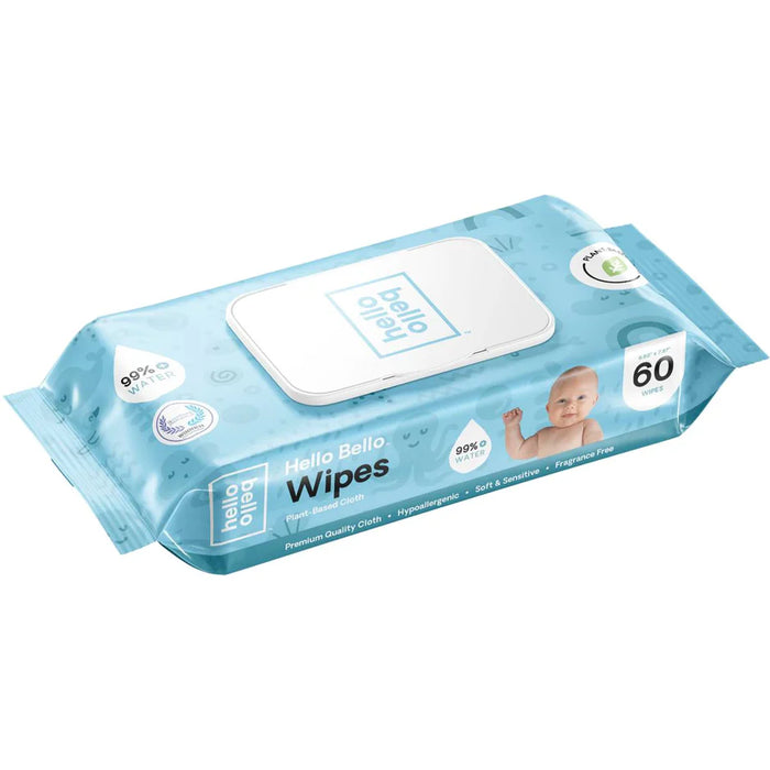 Hello Bello Baby Wipes Fragrance Free 60