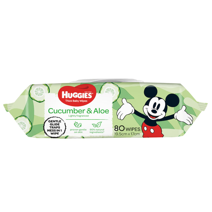 Huggies Baby Wipes Cucumber & Aloe 80