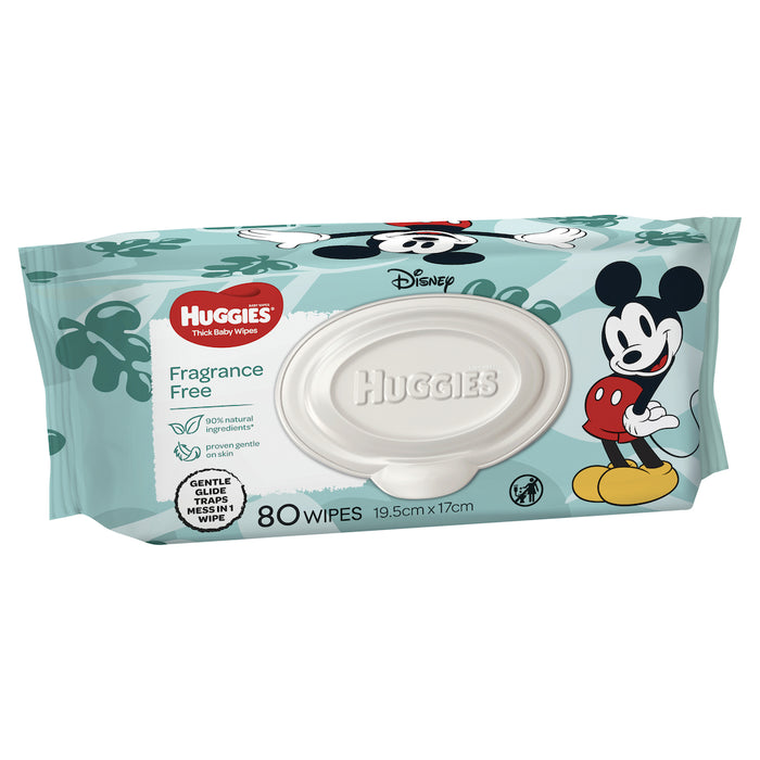 Huggies Baby Wipes Unscented 80 Refill