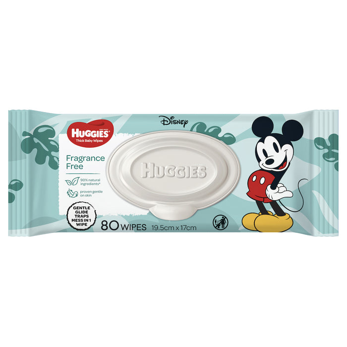 Huggies Baby Wipes Unscented 80 Refill