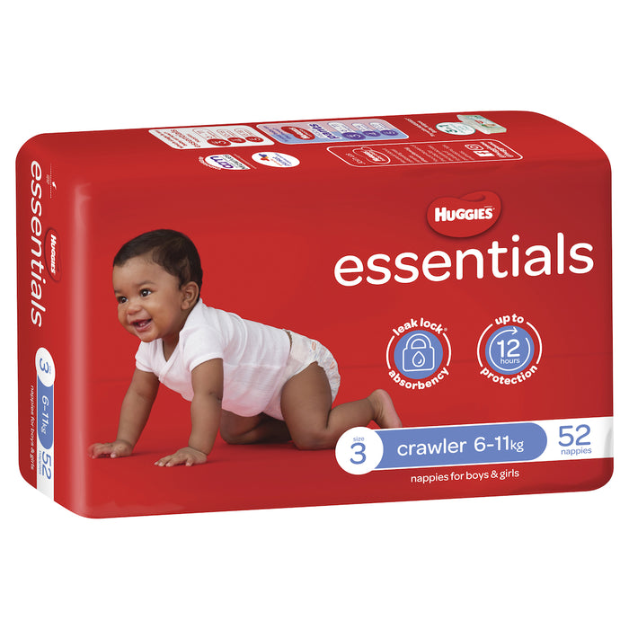 Huggies Essential Nappies Crawler 52