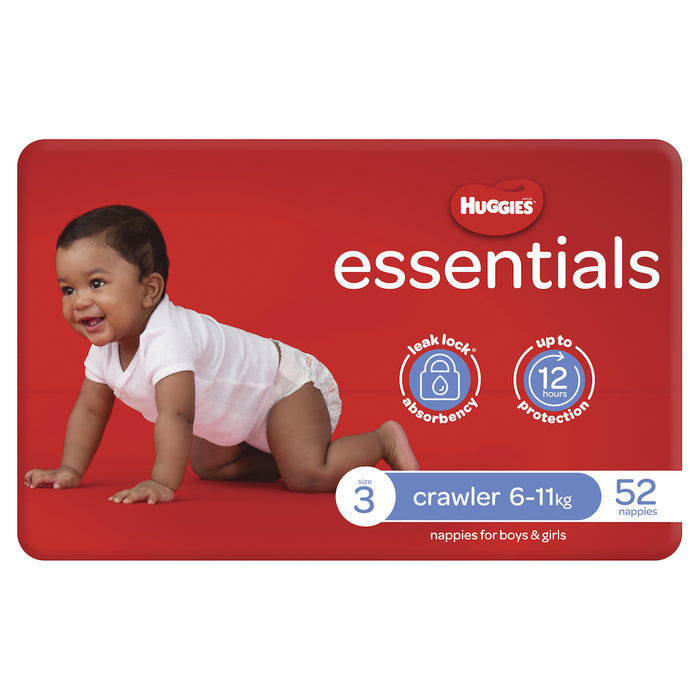 Huggies Essential Nappies Crawler 52