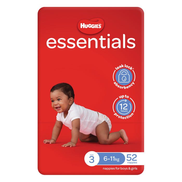 Huggies Essential Nappies Crawler 52