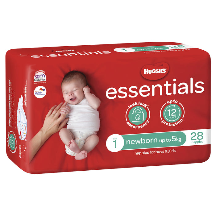 Huggies Essential Nappies Newborn 28