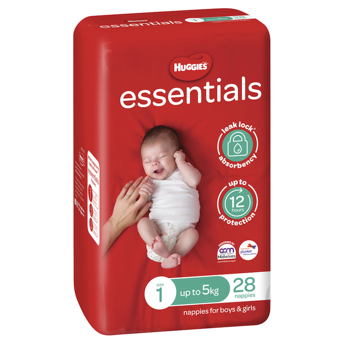 Huggies Essential Nappies Newborn 28